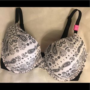 PINK 36DD Bandana Print Push-up Bra